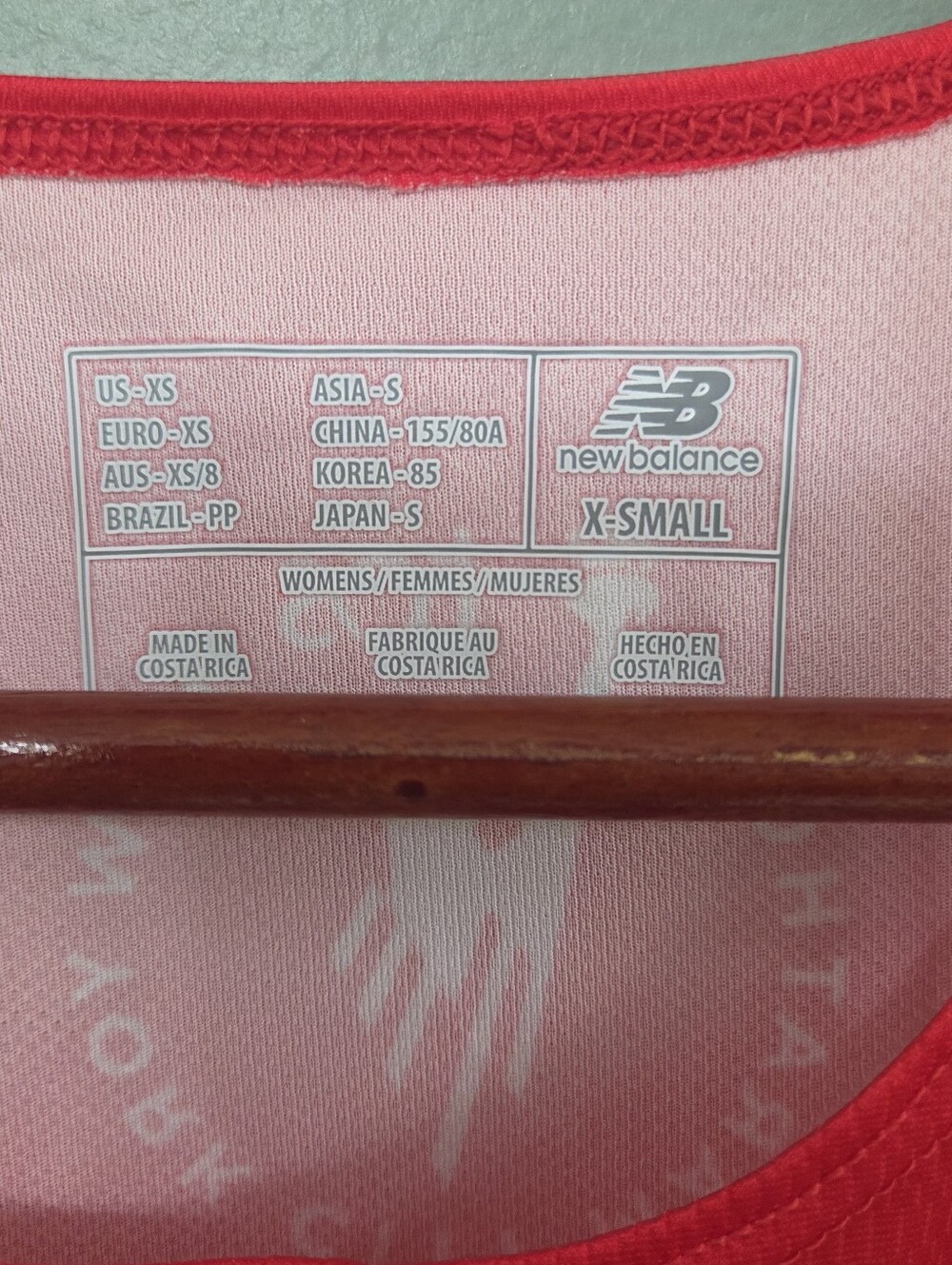 New Balance New NYC 2022 TCS Marathon Red Tank Womens XS Running Athletic - Picture 7 of 12